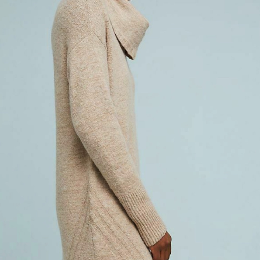 Anthropologie Sonoran Cowl Neck Sweater Dress Wool Blend | S